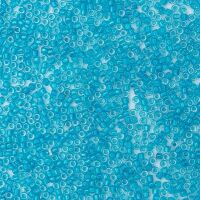 CRYSTAL AQUAMARINE LINED WHITE LUSTER