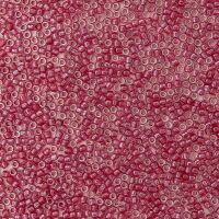 CRYSTAL DARK RED LINED WHITE LUSTER