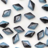 BLACK/WHITE OPAQUE BLUE LUSTER