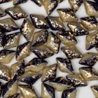 NAVY BLUE/IVORY GOLD SPLASH