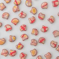 OPAQUE CORAL RED  FULL CAPRI GOLD MAT BATIK