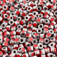 OPAQUE CORAL RED SILVER PASTE MAT