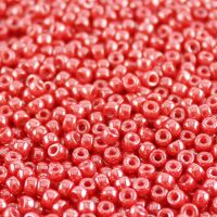 OPAQUE CORAL RED WHITE LUSTER
