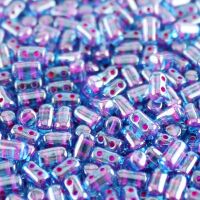 AQUAMARINE PINK LINED WHITE LUSTER