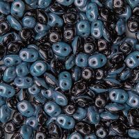 BLACK/WHITE OPAQUE BLUE LUSTER