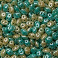 TURQUOISE GREEN/IVORY WHITE LUSTER