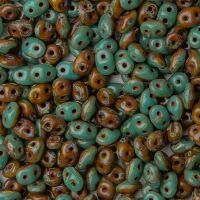 TURQUOISE GREEN/IVORY TRAVERTINE DARK