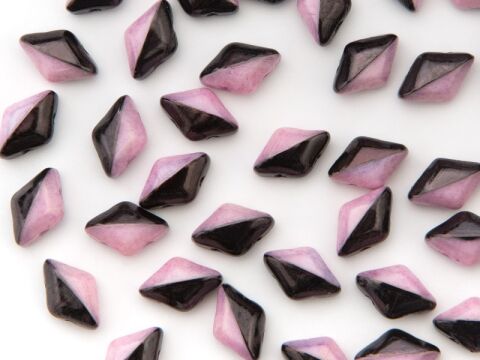 BLACK/WHITE OPAQUE LILAC LUSTER