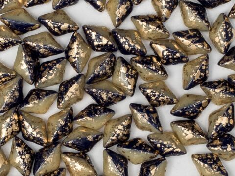 NAVY BLUE/IVORY GOLD SPLASH