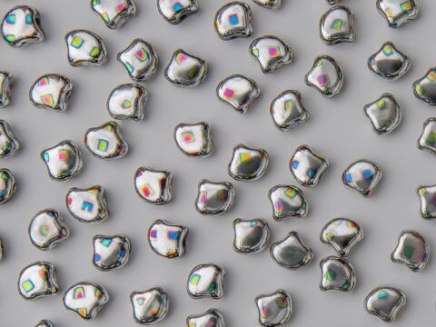 JET SILVER RAINBOW CUBE