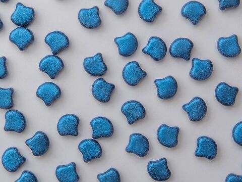 METALLIC SUEDE BLUE