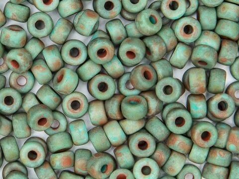TURQUOISE GREEN TRAVERTIN DARK MAT