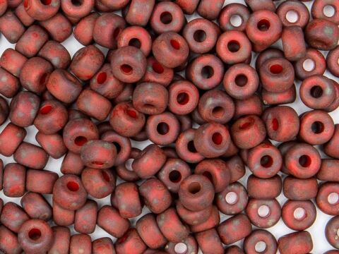 OPAQUE CORAL RED TRAVERTIN DARK MAT
