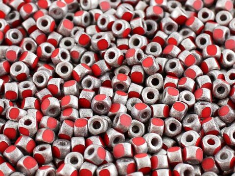OPAQUE CORAL RED SILVER PASTE MAT