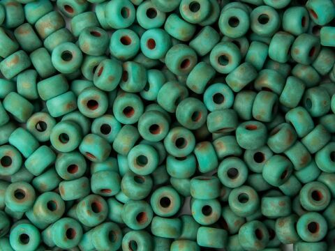 TURQUOISE GREEN TRAVERTIN DARK MAT