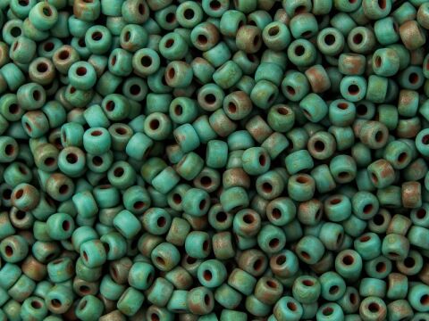 TURQUOISE GREEN TRAVERTIN DARK MAT