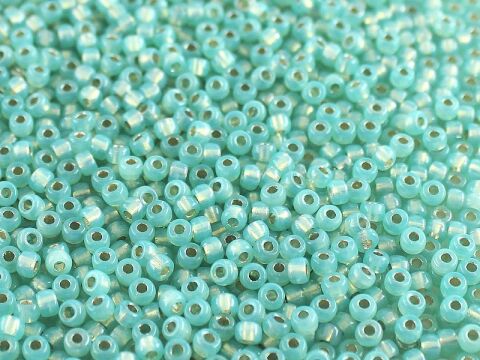 OPAL GREEN AQUA SILVER LINED