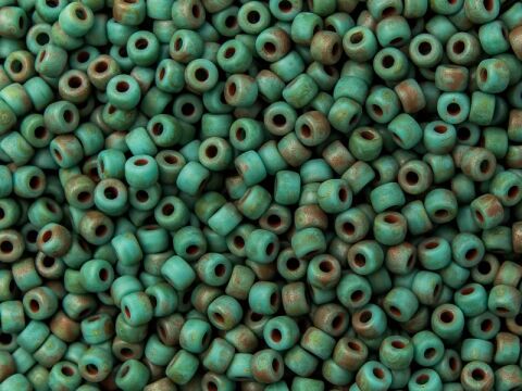TURQUOISE GREEN TRAVERTIN DARK MAT