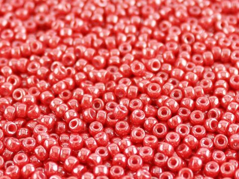 OPAQUE CORAL RED WHITE LUSTER