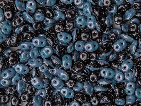 BLACK/WHITE OPAQUE BLUE LUSTER