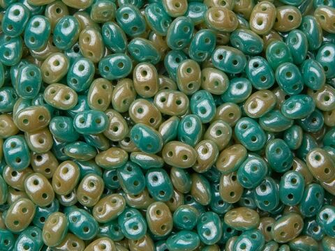 TURQUOISE GREEN/IVORY WHITE LUSTER